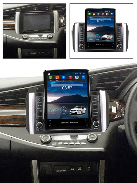 Navigatie dedicata Toyota Innova 2015-2017,Tesla Style, ANDROID 13,Carplay&Android Auto, 10 inch , 8+128GB, Internet, Aplicatii, Waze, GPS [4]