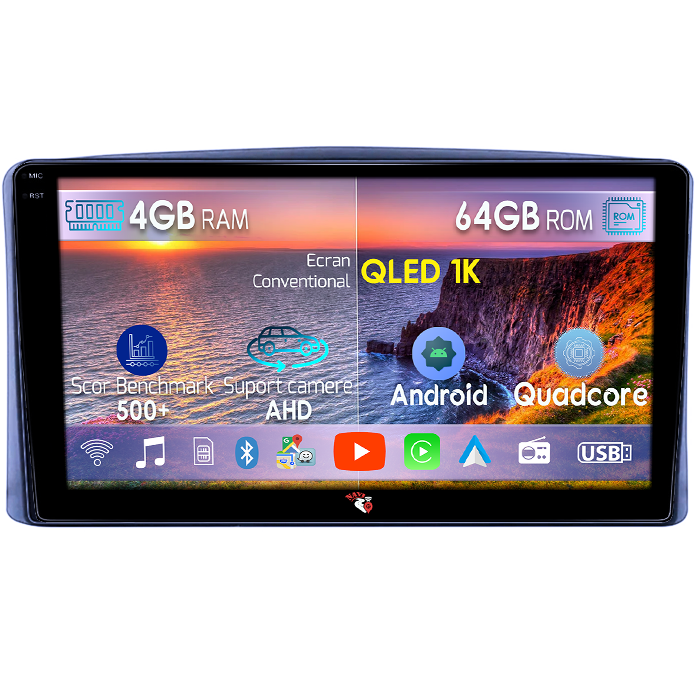 Navigatie dedicata Toyota Land Cruiser 100 1998-2007, 4GB RAM 64GB ROM, Octacore, Android 14, Display QLED 1K 9", Carplay&Android Auto, SIM 4G, Ventilator Activ [1]