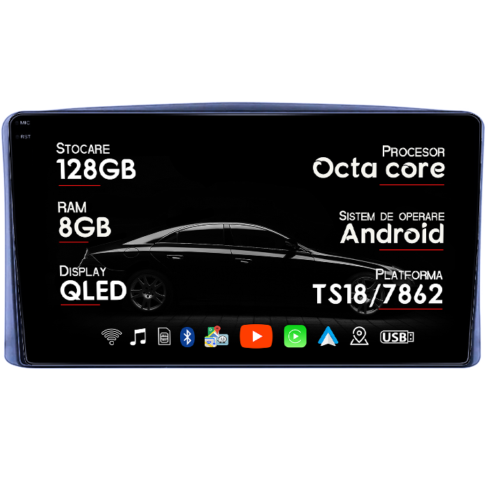 Navigatie dedicata Toyota Land Cruiser 100 1998-2007, 8GB RAM 128GB ROM, Octacore, Platforma TS18, Android 14, Display QLED 9", Suporta camera 360", DSP, Carplay&Android Auto, SIM 4G, Ventilator Ac [1]