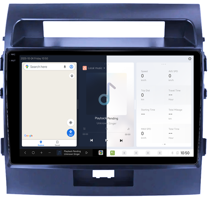 Navigatie dedicata Toyota Land Cruiser 200 2008-2015, DUDU3, 4GB RAM 64GB ROM, Octacore, Platforma 8581, Android, Display QLED 9", DSP, Carplay&AndroidAuto [2]