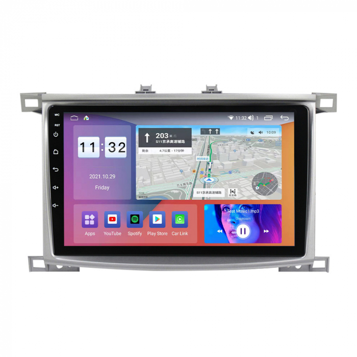 Navigatie dedicata Toyota Land Cruiser 100 2002-2007, 4GB RAM 64GB ROM, Octacore, Android 13, Display QLED 10", DSP, Carplay, Android Auto, Internet, Youtube, Waze, WIFI, Bluetooth [2]