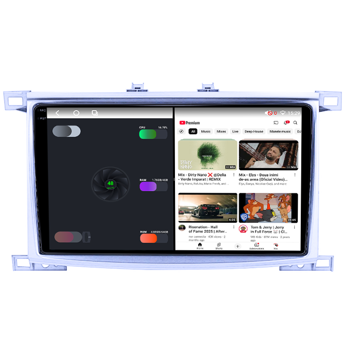 Navigatie dedicata Toyota Land Cruiser 100 2002-2007, 4GB RAM 64GB ROM, Octacore, Android 14, Display QLED 1K 10", Carplay&Android Auto, SIM 4G, Ventilator Activ [3]