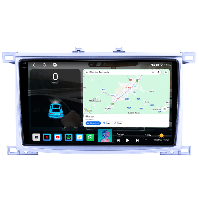Navigatie dedicata Toyota Land Cruiser 100 2002-2007, 4GB RAM 64GB ROM, Octacore, Android 14, Display QLED 1K 10", Carplay&Android Auto, SIM 4G, Ventilator Activ [2]