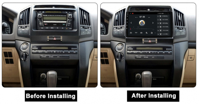Navigatie dedicata Toyota Land Cruiser 200 2008-2015, 4 GB RAM 32 ROM, Android 13, Display QLED, 10", DSP, Carplay, Android Auto, Internet, Youtube, Waze, WI-FI, USB, Bluetooth [7]
