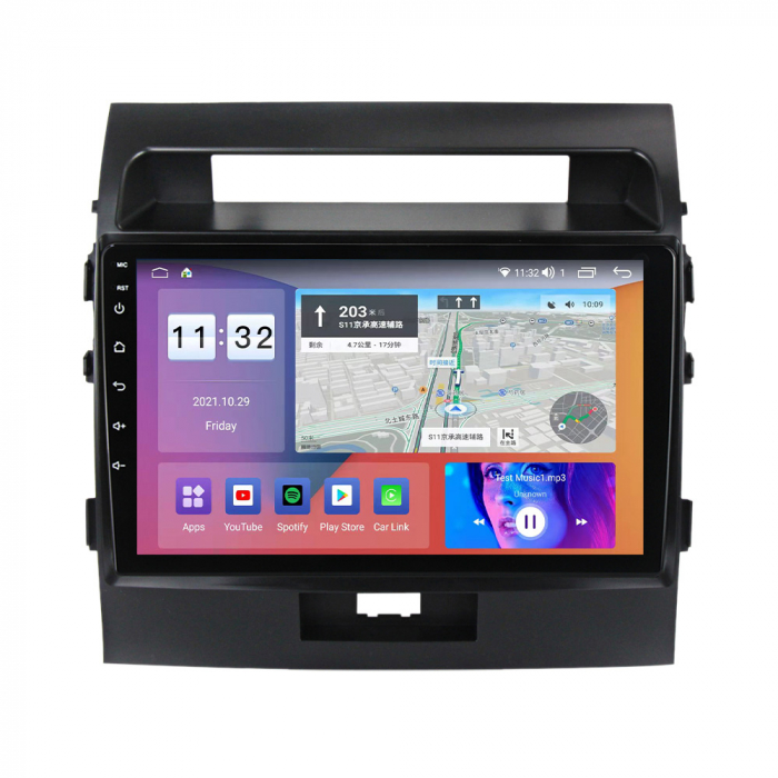 Navigatie dedicata Toyota Land Cruiser 200 2008-2015, 4GB RAM 64GB ROM, Octacore, Android 13, Display QLED 10", DSP, Carplay, Android Auto, Internet, Youtube, Waze, WIFI, Bluetooth [2]