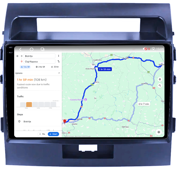 Navigatie dedicata Toyota Land Cruiser 200 2008-2015,4GB RAM 64GB ROM, Procesor Qualcomm Octacore, Android 14, Rezolutie 2K, Display QLED 9", DSP, Carplay&Android Auto, SIM 4G [5]