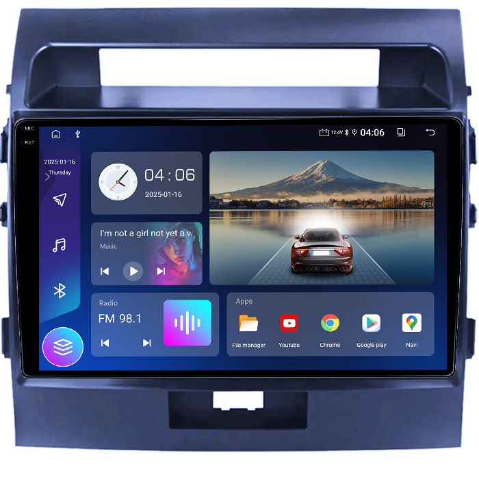 Navigatie dedicata Toyota Land Cruiser 200 2008-2015, 4GB RAM 64GB ROM, Quadcore, Android 14, Display QLED 1K, 10", DSP, Carplay&Android Auto, Suport camere AHD [2]