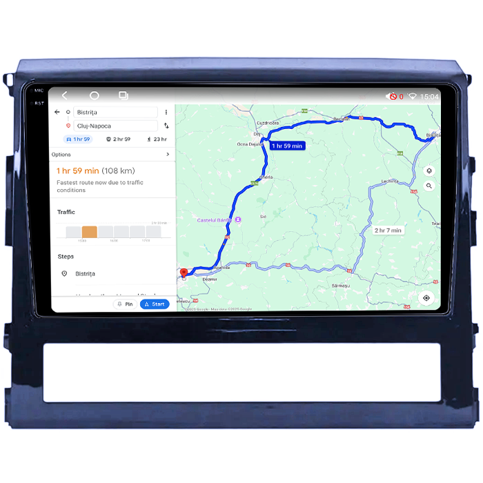 Navigatie dedicata Toyota Land Cruiser 200 2015-2018, 4GB RAM 64GB ROM, Procesor Qualcomm Octacore, Android 14, Rezolutie 2K, Display QLED 9", DSP, Carplay&Android Auto, SIM 4G [5]