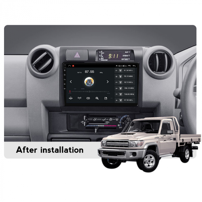 Navigatie dedicata Toyota Land Cruiser 2007-2020, 4 GB RAM 32 ROM, Android 13, Display QLED, 9", DSP, Carplay, Android Auto, Internet, Youtube, Waze, WI-FI, USB, Bluetooth [7]