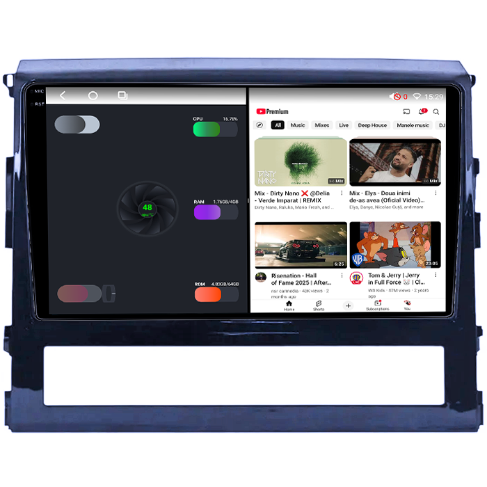 Navigatie dedicata Toyota Land Cruiser 2015+, 4GB RAM 64GB ROM, Octacore, Android 14, Display QLED 1K 9", Carplay&Android Auto, SIM 4G, Ventilator Activ [3]