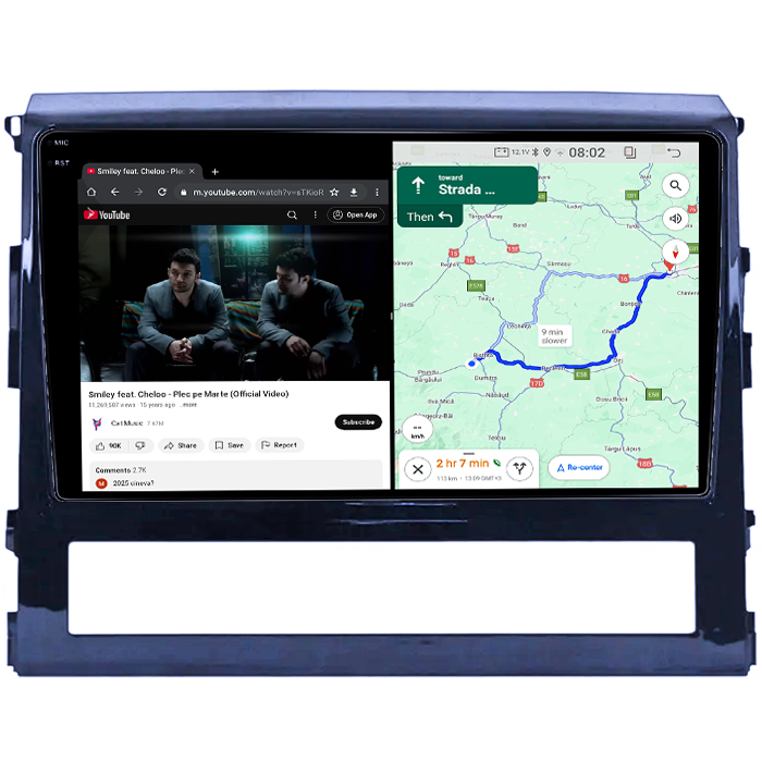 Navigatie dedicata Toyota Land Cruiser 2015,4GB RAM 64GB ROM, Quad Core, Display 9" QLED 1K, Carplay, Android 14, Bluetooth, Magazin Play, Suport Camere AHD [4]