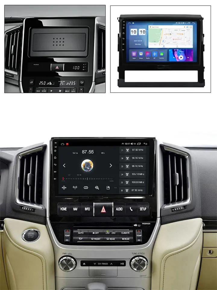 Navigatie dedicata Toyota Land Cruiser 2015+, 4GB RAM 32GB ROM, Octacore, Android 14, Display QLED 9", DSP, Carplay&Android Auto, SIM 4G, Bluetooth, Ventilator Activ [4]