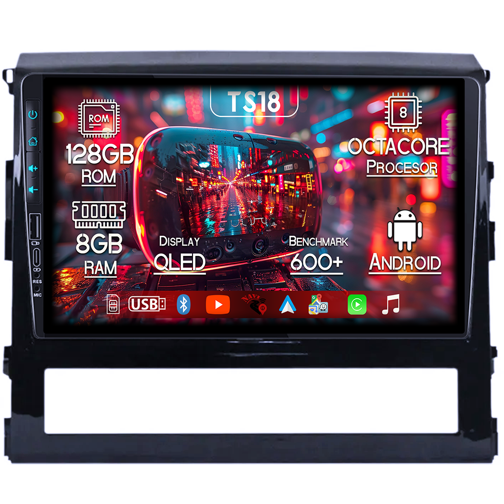 Navigatie dedicata Toyota Land Cruiser 2015+, USB&Butoane fizice frontale, Platforma TS18, 9 Inch, 8GB RAM 128GB ROM, Octacore, Android 14, Android Auto&Carplay [1]