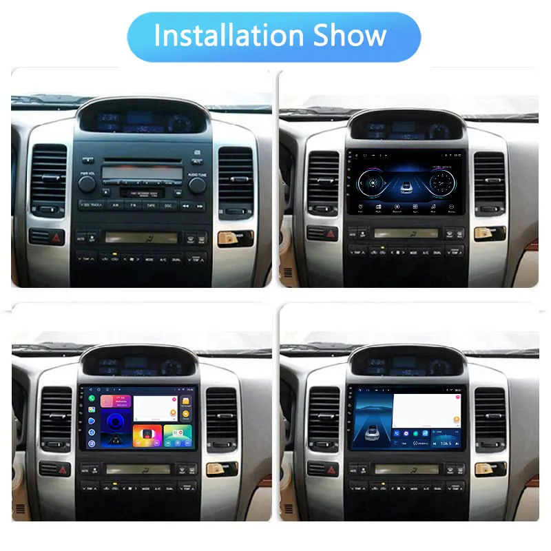 Navigatie dedicata Toyota Land Cruiser PToyota Land Cruiser J120 Prado 2003-2009, 4GB RAM 32GB ROM, Octacore, Android 14, Display QLED  9", DSP, Carplay&Android Auto, SIM 4G [5]