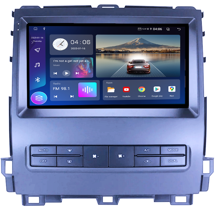 Navigatie dedicata Toyota Land Cruiser PradoLexus GX470 GX 470 J120 2002-2009, 4GB RAM 64GB ROM, Quad Core, Display 9" QLED 1K, Carplay, Android 14, Bluetooth, Magazin Play, Supor [2]
