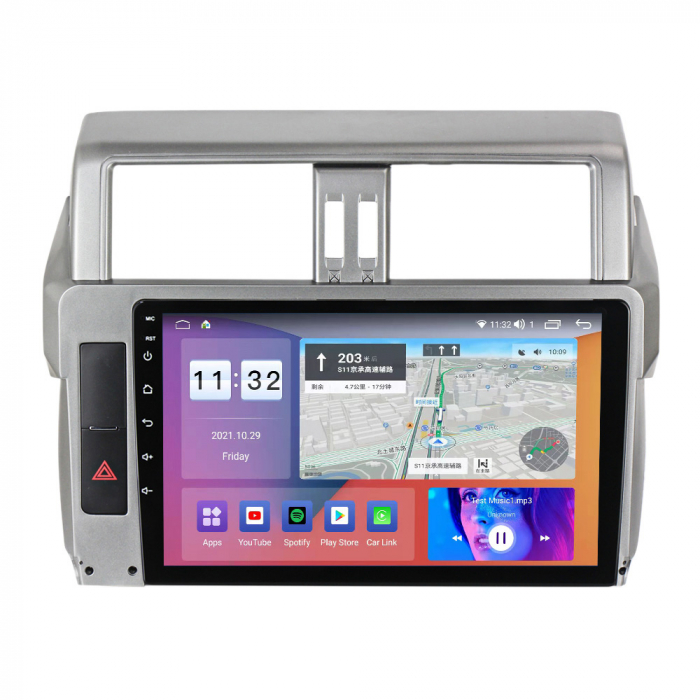 Navigatie dedicata Toyota Land Prado 2013-2017, 4GB RAM 64GB ROM, Octacore, Android 13, Display QLED 10", DSP, Carplay, Android Auto, Internet, Youtube, Waze, WIFI, Bluetooth [2]