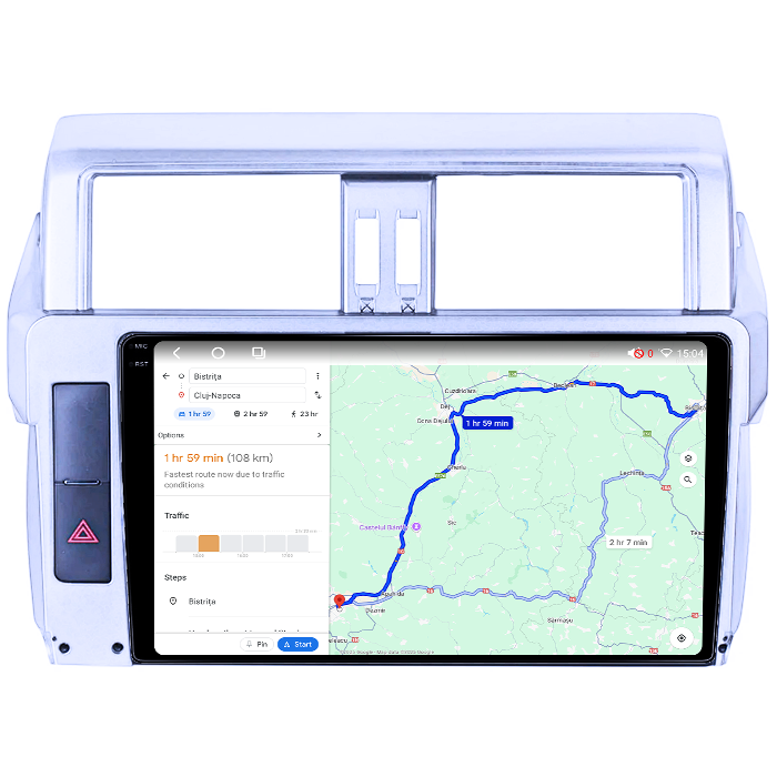 Navigatie dedicata Toyota Land Prado 2013-2017, 4GB RAM 64GB ROM, Octacore, Android 14, Display QLED 1K 10", Carplay&Android Auto, SIM 4G, Ventilator Activ [4]