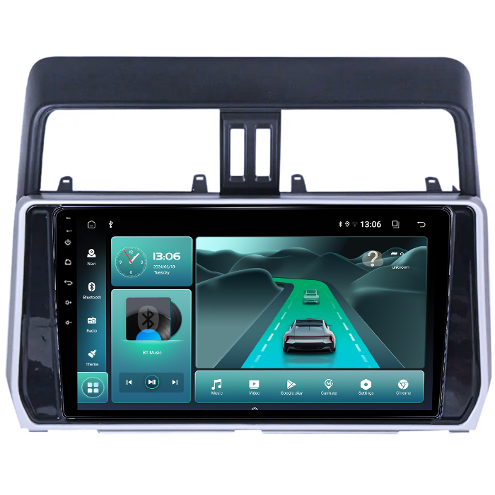 Navigatie dedicata Toyota Land Prado 2017-2018, 8GB RAM 128GB ROM, Octacore, Platforma TS18, Android 14, Display QLED 10", Suporta camera 360", DSP, Carplay&AndroidAuto [4]