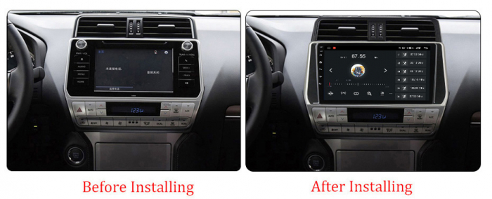 Navigatie dedicata Toyota Land Prado 2017-2018, 4 GB RAM 32 ROM, Android 13, Display QLED, 10", DSP, Carplay, Android Auto, Internet, Youtube, Waze, WI-FI, USB, Bluetooth [5]
