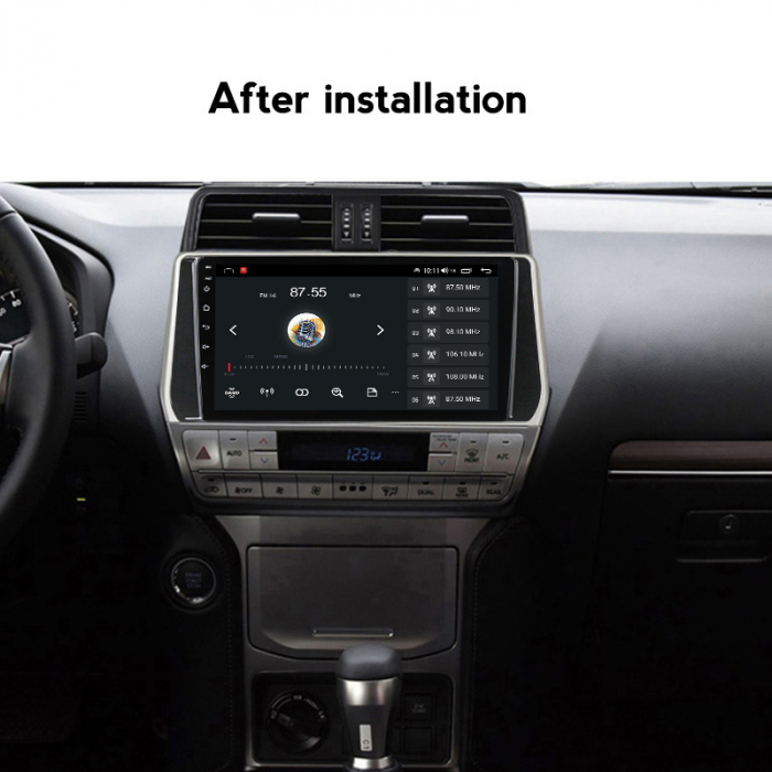 Navigatie dedicata Toyota Land Prado 2017-2018, 4GB RAM 64GB ROM, Octacore, Android 13, Display QLED 10", DSP, Carplay, Android Auto, Internet, Youtube, Waze, WIFI, Bluetooth [6]