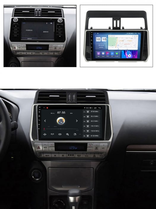 Navigatie dedicata Toyota Land Prado 2017-2018, 4GB RAM 64GB ROM, Octacore, Android 13, Display QLED 10", DSP, Carplay, Android Auto, Internet, Youtube, Waze, WIFI, Bluetooth [7]