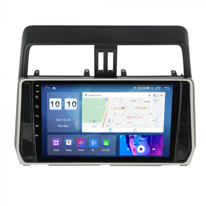 Navigatie dedicata Toyota Land Prado 2017-2018, 4GB RAM 64GB ROM, Octacore, Android 13, Display QLED 10", DSP, Carplay, Android Auto, Internet, Youtube, Waze, WIFI, Bluetooth [4]