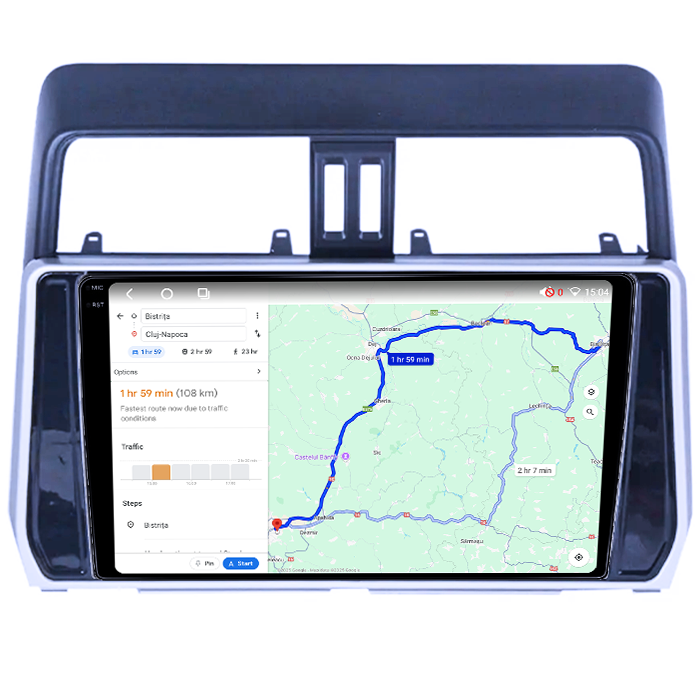 Navigatie dedicata Toyota Land Prado 2017-2018, 4GB RAM 64GB ROM, Octacore, Android 14, Display QLED 1K 10", Carplay&Android Auto, SIM 4G, Ventilator Activ [4]