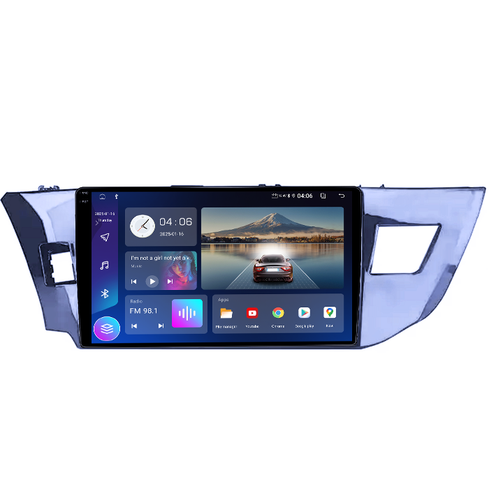 Navigatie dedicata Toyota Levin 2014, 4GB RAM 64GB ROM, Quad Core, Display 10" QLED 1K, Carplay, Android 14, Bluetooth, Magazin Play, Suport Camere AHD [2]
