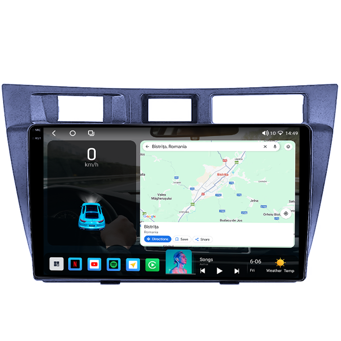 Navigatie dedicata Toyota Mark 2000-2007, 8GB RAM 128GB ROM, Octacore, Platforma TS18, Android 14, Display QLED 9", Suporta camera 360", DSP, Carplay&Android Auto, SIM 4G, Ventilator Activ [2]