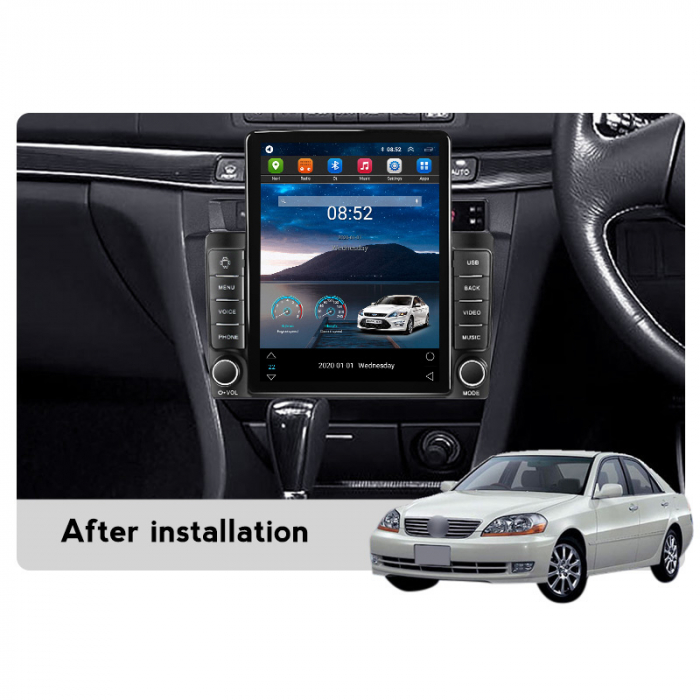 Navigatie dedicata Toyota Mark 2000 - 2007,Tesla Style, ANDROID 13,Carplay&Android Auto, 10 inch , 8+128GB, Internet, Aplicatii, Waze, GPS [4]