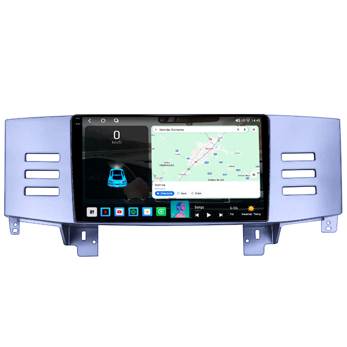 Navigatie dedicata Toyota Mark 2004-2009, 4GB RAM 64GB ROM, Octacore, Android 14, Display QLED 1K 9", Carplay&Android Auto, SIM 4G, Ventilator Activ [2]