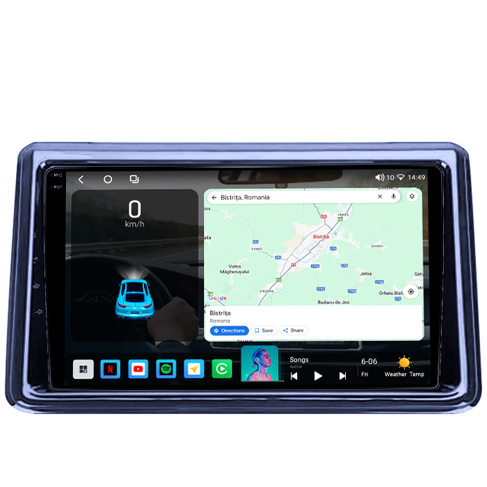 Navigatie dedicata Toyota Noah 2014-2020, 4GB RAM 64GB ROM, Octacore, Android 14, Display QLED 1K 9", Carplay&Android Auto, SIM 4G, Ventilator Activ [2]