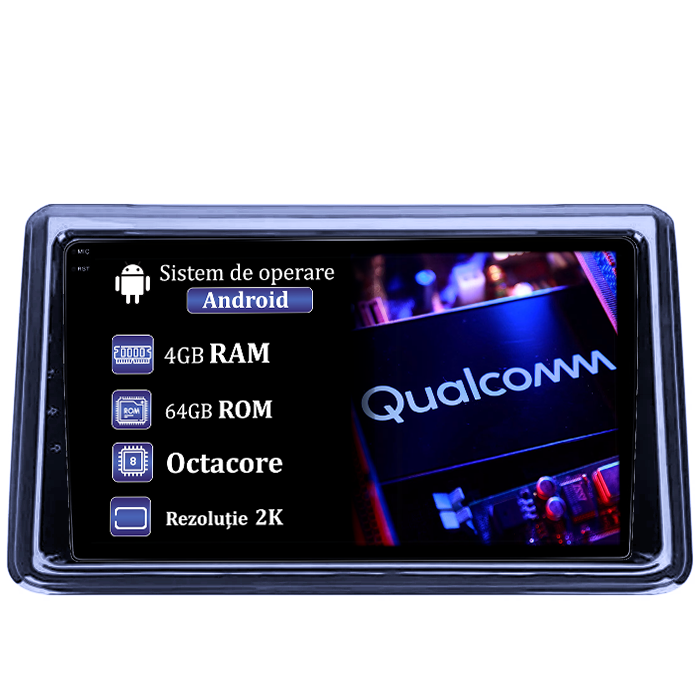 Navigatie dedicata Toyota Noah 2014-2020, 4GB RAM 64GB ROM, Procesor Qualcomm Octacore, Android 14, Rezolutie 2K, Display QLED 9", DSP, Carplay&Android Auto, SIM 4G [1]
