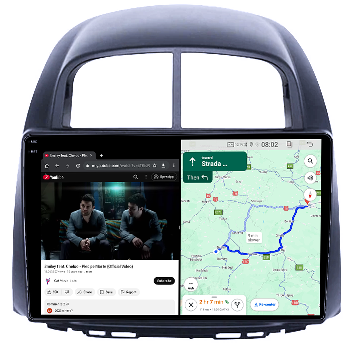 Navigatie dedicata Toyota Passo Daihatsu Boon Sirion Subaru Justy Perodua Myvi, 4GB RAM 64GB ROM, Quad Core, Display 9" QLED 1K, Carplay, Android 14, Bluetooth, Magazin Play, Supo [4]