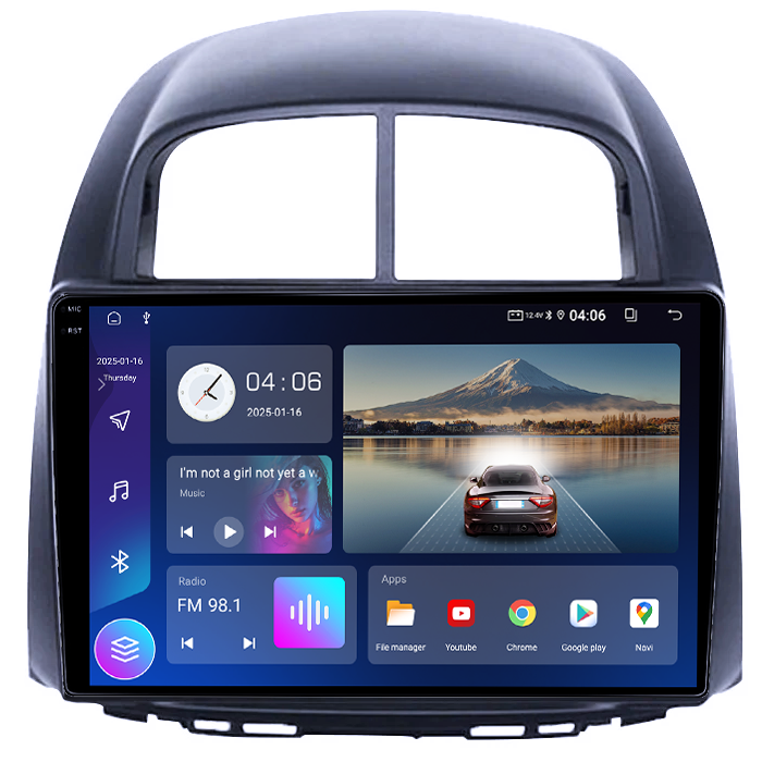 Navigatie dedicata Toyota Passo Daihatsu Boon Sirion Subaru Justy Perodua Myvi, 4GB RAM 64GB ROM, Quad Core, Display 9" QLED 1K, Carplay, Android 14, Bluetooth, Magazin Play, Supo [1]