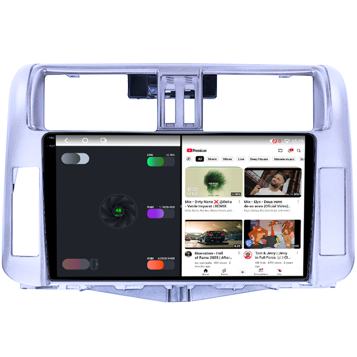 Navigatie dedicata Toyota Prado 150 2009-2013, 4GB RAM 64GB ROM, Octacore, Android 14, Display QLED 1K 9", Carplay&Android Auto, SIM 4G, Ventilator Activ [3]