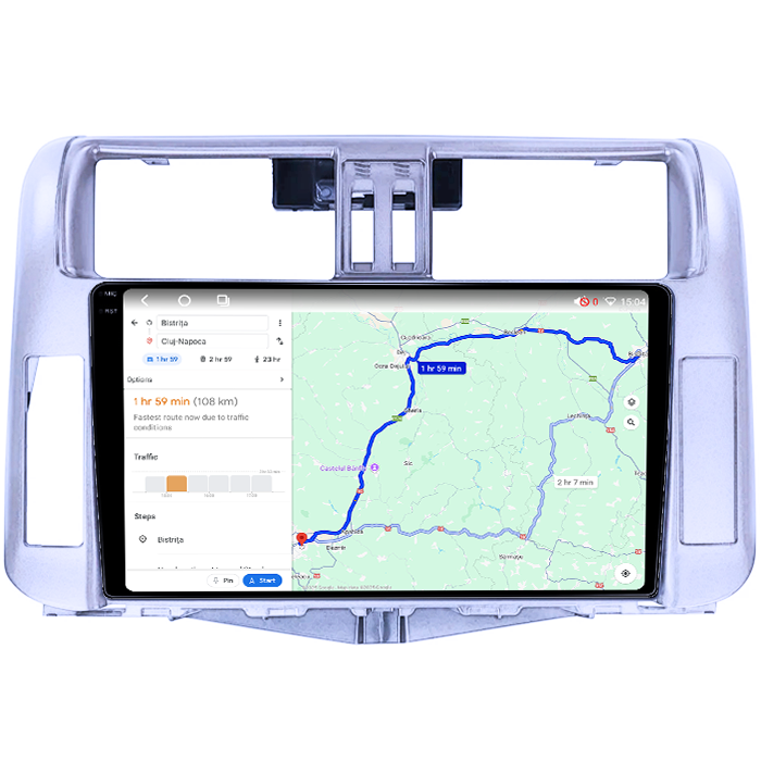 Navigatie dedicata Toyota Prado 150 2009-2013, 4GB RAM 64GB ROM, Octacore, Android 14, Display QLED 1K 9", Carplay&Android Auto, SIM 4G, Ventilator Activ [4]