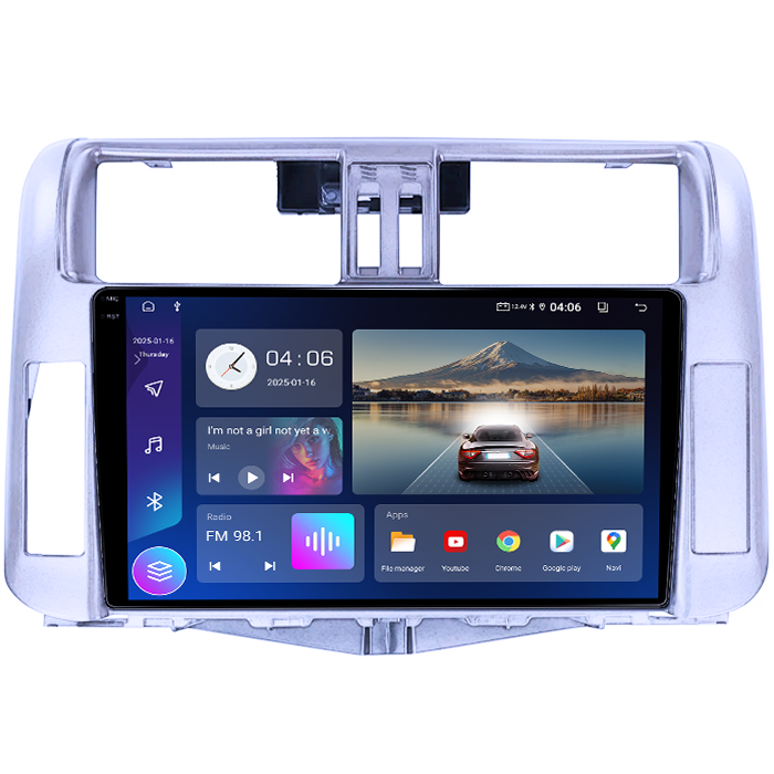 Navigatie dedicata Toyota Prado 150 2009-2013, 4GB RAM 64GB ROM, Quad Core, Display 9" QLED 1K, Carplay, Android 14, Bluetooth, Magazin Play, Suport Camere AHD [2]