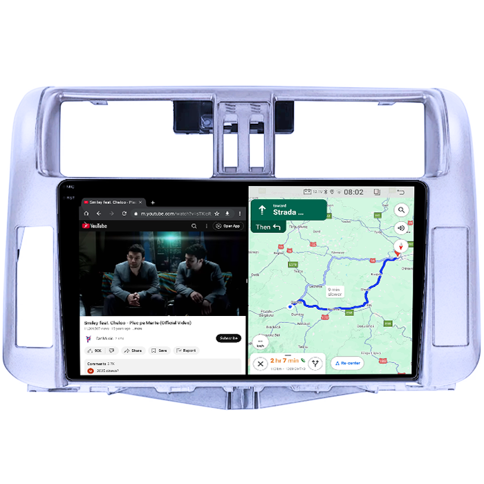 Navigatie dedicata Toyota Prado 150 2009-2013, 4GB RAM 64GB ROM, Quad Core, Display 9" QLED 1K, Carplay, Android 14, Bluetooth, Magazin Play, Suport Camere AHD [4]