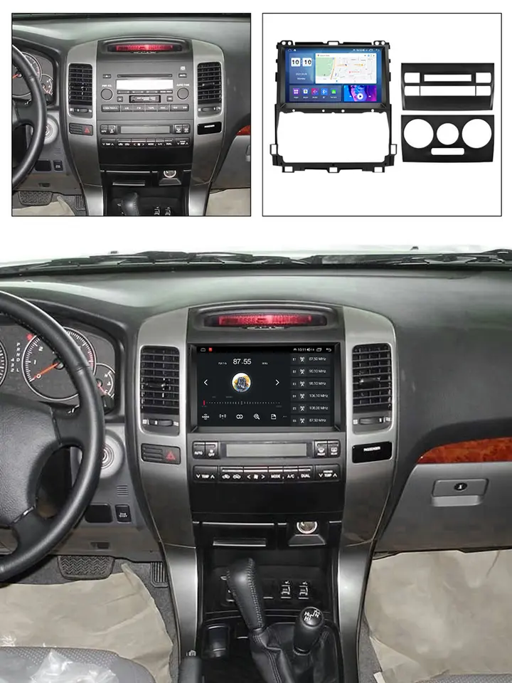 Navigatie dedicata Toyota Prado 2002-2009, 4GB RAM 64GB ROM, Quad Core, Display 9" QLED 1K, Carplay, Android 14, Bluetooth, Magazin Play, Suport Camere AHD [5]