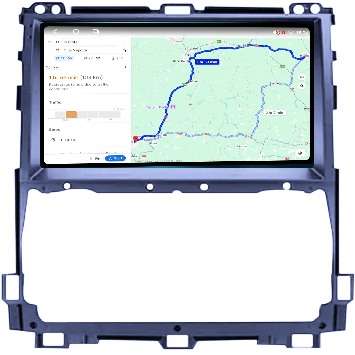 Navigatie dedicata Toyota Prado 2002-2009, 8GB RAM 128GB ROM, Octacore, Platforma TS18, Android 14, Display QLED 9", Suporta camera 360", DSP, Carplay&Android Auto, SIM 4G, Ventilator Activ [4]