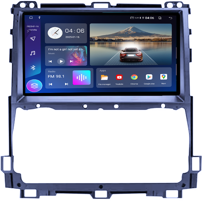 Navigatie dedicata Toyota Prado 2002-2009, 4GB RAM 64GB ROM, Procesor Qualcomm Octacore, Android 14, Rezolutie 2K, Display QLED 9", DSP, Carplay&Android Auto, SIM 4G [7]