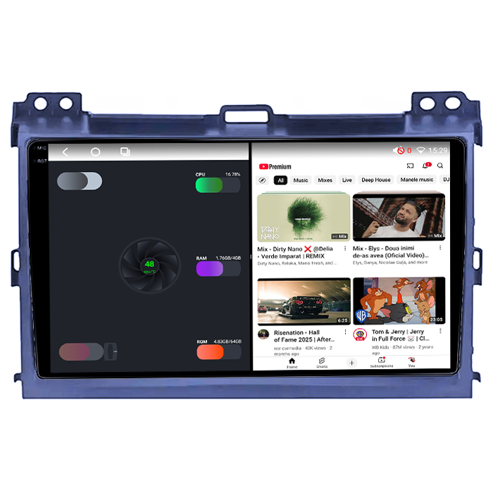 Navigatie dedicata Toyota Prado 2004-2009, 4GB RAM 64GB ROM, Procesor Qualcomm Octacore, Android 14, Rezolutie 2K, Display QLED 9", DSP, Carplay&Android Auto, SIM 4G [4]