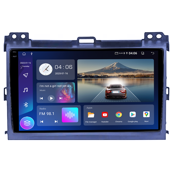 Navigatie dedicata Toyota Prado 2004-2009, 4GB RAM 64GB ROM, Quad Core, Display 9" QLED 1K, Carplay, Android 14, Bluetooth, Magazin Play, Suport Camere AHD [4]