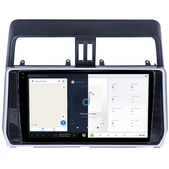 Navigatie dedicata Toyota Land Prado 2017-2018, DUDU3, 4GB RAM 64GB ROM, Octacore, Platforma 8581, Android, Display QLED 9", DSP, Carplay&AndroidAuto [2]