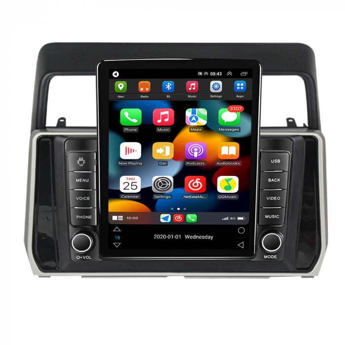 Navigatie dedicata Toyota Prado 2017-2018,Tesla Style, ANDROID 13,Carplay&Android Auto, 10 inch , 8+128GB, Internet, Aplicatii, Waze, GPS [2]