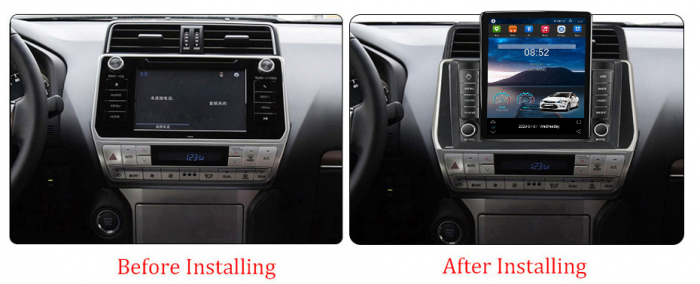 Navigatie dedicata Toyota Prado 2017-2018,Tesla Style, ANDROID 13,Carplay&Android Auto, 10 inch , 8+128GB, Internet, Aplicatii, Waze, GPS [3]