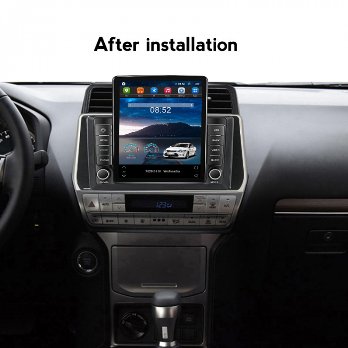 Navigatie dedicata Toyota Prado 2017-2018,Tesla Style, ANDROID 13,Carplay&Android Auto, 10 inch , 8+128GB, Internet, Aplicatii, Waze, GPS [4]