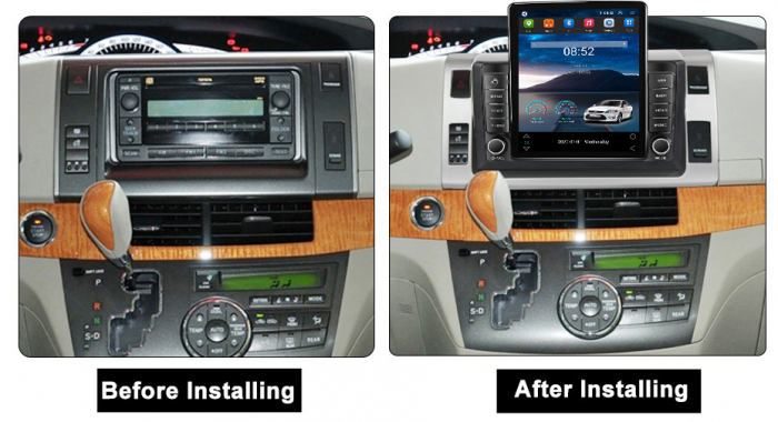 Navigatie dedicata Toyota Previa 2006-2012,Tesla Style, ANDROID 13,Carplay&Android Auto, 10 inch , 8+128GB, Internet, Aplicatii, Waze, GPS [3]