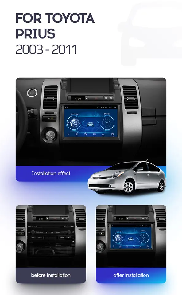 Navigatie dedicata Toyota Prius 20 2003-2009,4GB RAM 64GB ROM, Octacore, Android 14, Display QLED 1K 9", Carplay&Android Auto, SIM 4G, Ventilator Activ [5]